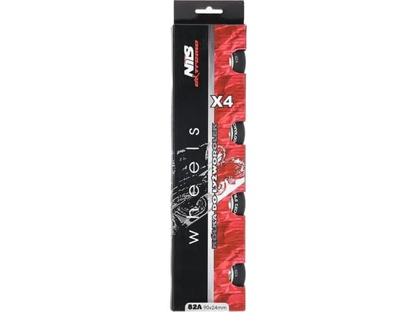Nils Extreme PU 90x24 82A sort MATH Pyörät (4 kpl) NILS EXTREME NILS EXTREME