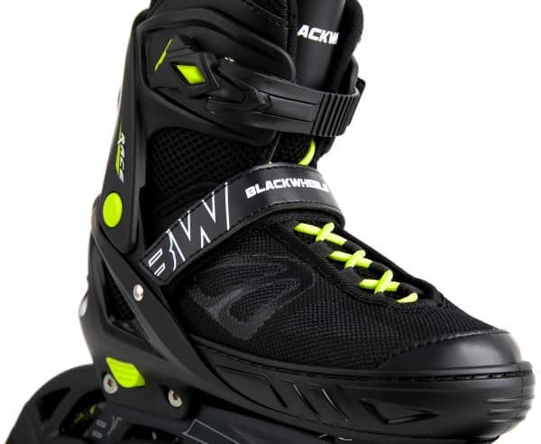 Blackwheels Sonic Green/Black Adjustable Rollers - size 40-43