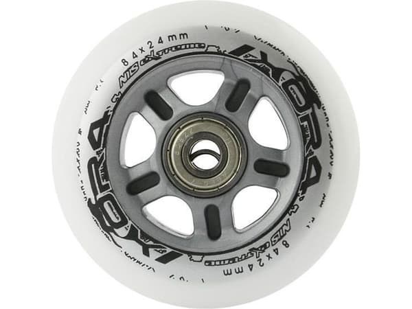 PU 84x24 82A Hvit (4 stk) + ABEC-7 (8 stk) SET NILS EXTREME