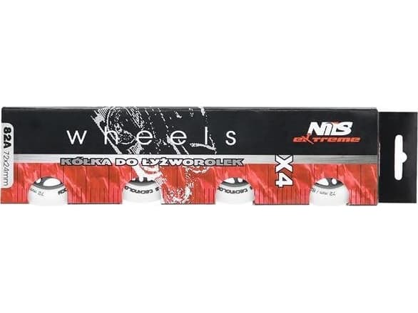 Nils Extreme PU 72x24 82A valkoinen MATOWE KÓLKA (4 kpl) NILS EXTREME
