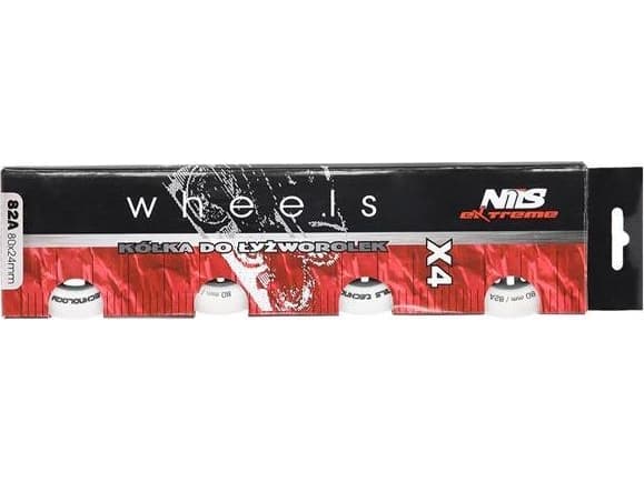 Nils Extreme PU 80x24 82A valkoinen MATOWE KÓŁKA (4 kpl) NILS EXTREME