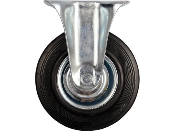 Vorel Fixed wheel with black rubber 75mm 87301