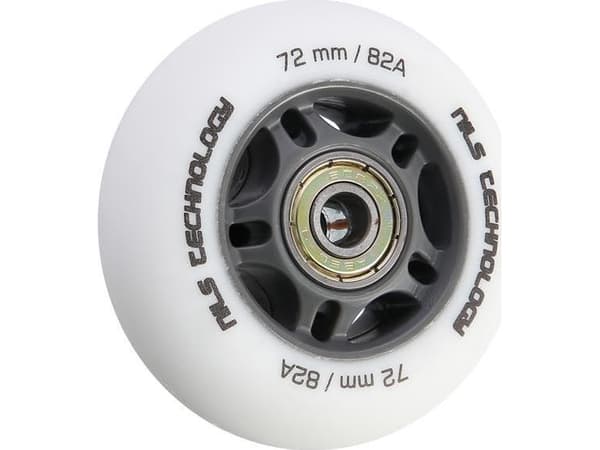 NILS Extreme PU 72x24 82A MATT HVIT (4 stk) + ABEC-9 (8 stk) NILS EXTREME SET