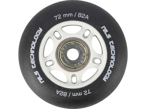 Nils Extreme PU 72x24 82A sort MATOWE (4 szt.) + ABEC-9 (8 szt.) NILS EXTREME