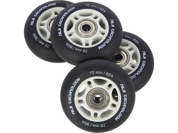 Nils Extreme PU 72x24 82A sort MATOWE (4 szt.) + ABEC-9 (8 szt.) NILS EXTREME
