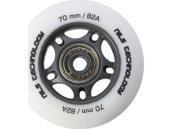 NILS Extreme PU 70x24 82A MATTE WHITE (4 st) + ABEC-9 (8 st) NILS EXTREME SET