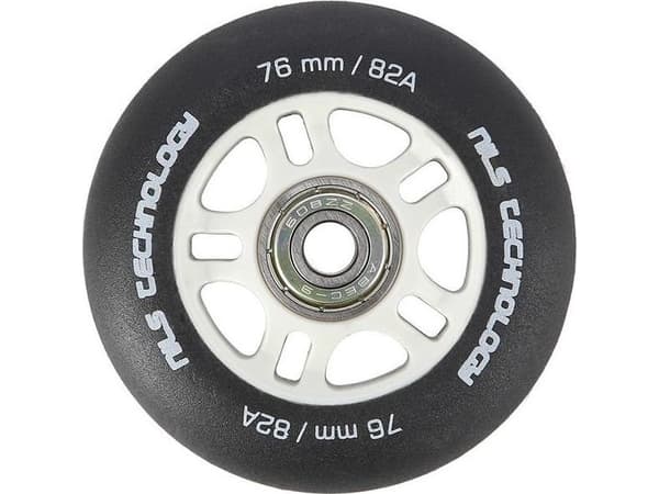 Nils Extreme PU 76x24 82A svart MATOWE (4 szt.) + ABEC-9 (8 szt.) NILS EXTREME