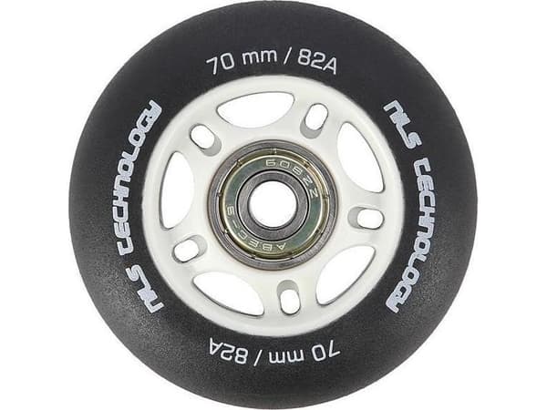 NILS Extreme PU 70x24 82A BLACK MATTE (4 stk) + ABEC-9 (8 stk) NILS EXTREME SET