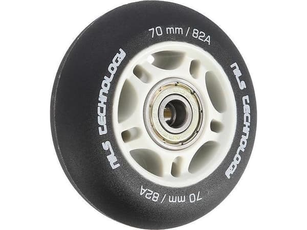 NILS Extreme PU 70x24 82A BLACK MATTE (4 stk) + ABEC-9 (8 stk) NILS EXTREME SET