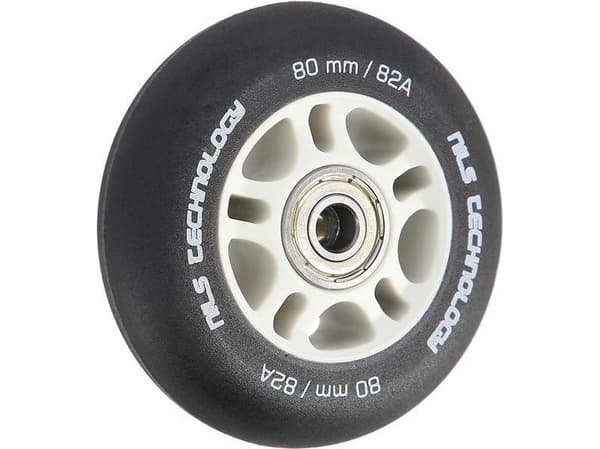 Nils Extreme Wheels PU 80x24 82A sort Matte (4 kpl) + ABEC-9 (8 kpl)