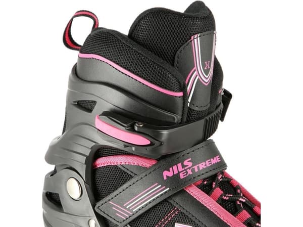 Black NILS Extreme NA19088 Recreational Adjustable Rollers, size 31-34