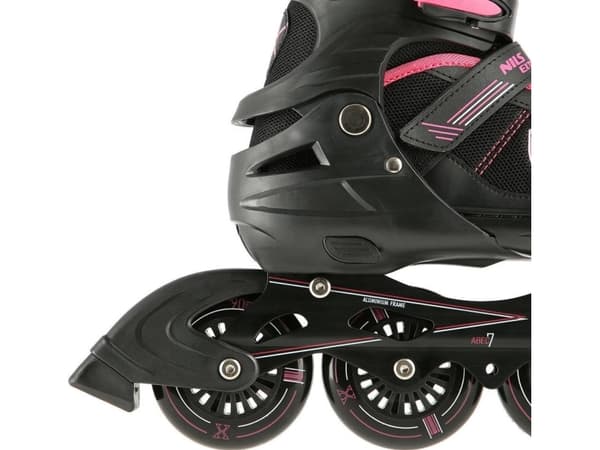 Black NILS Extreme NA19088 Recreational Adjustable Rollers, size 31-34