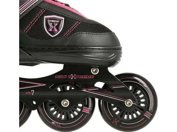 Black NILS Extreme NA19088 Recreational Adjustable Rollers, size 31-34