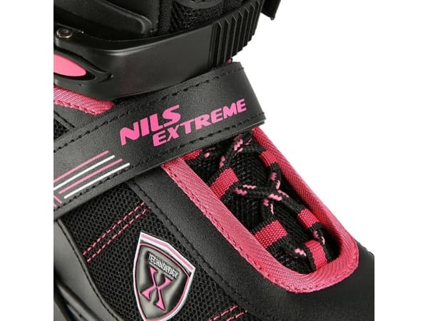 Black NILS Extreme NA19088 Recreational Adjustable Rollers, size 31-34