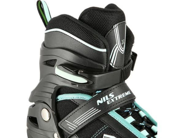 Black NILS Extreme NA19088 Recreational Adjustable Rollers, size 31-34