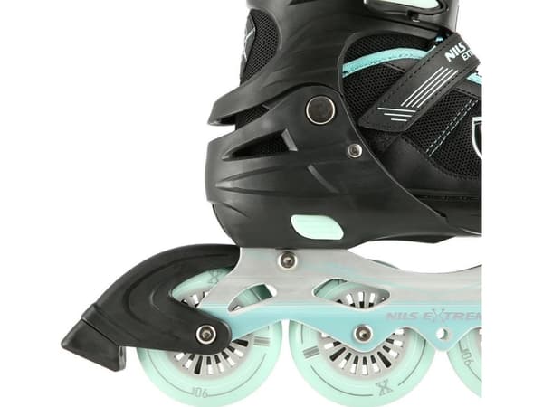 Black NILS Extreme NA19088 Recreational Adjustable Rollers, size 31-34
