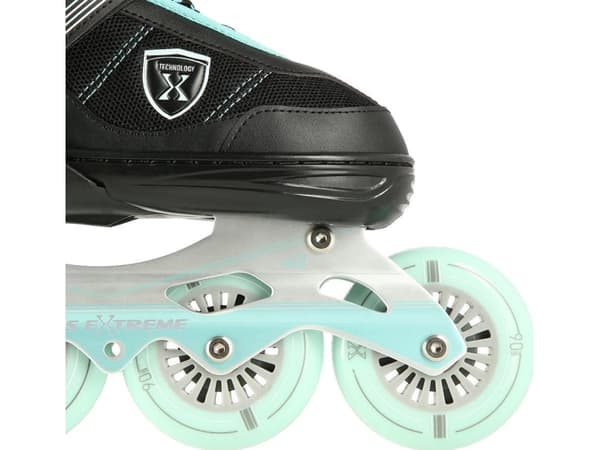 Black NILS Extreme NA19088 Recreational Adjustable Rollers, size 31-34