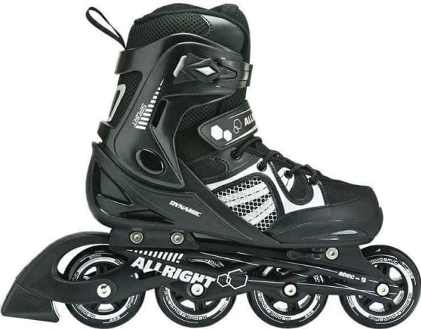Allright Dynamic fritidsrullskridskor justerbar sort r. 36-39