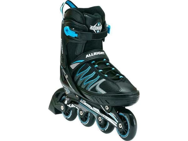 Allright Go Ahead fritidsrullskridskor justerbar sort r. 37-40