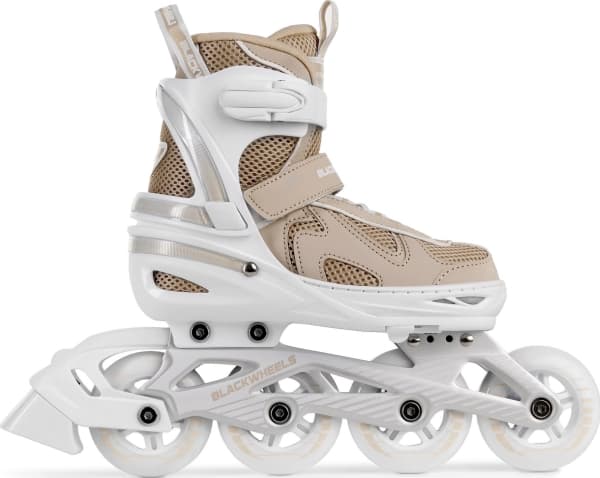 Blackwheels justerbara Flex Pro rullskridskor beige storlekar 38-41