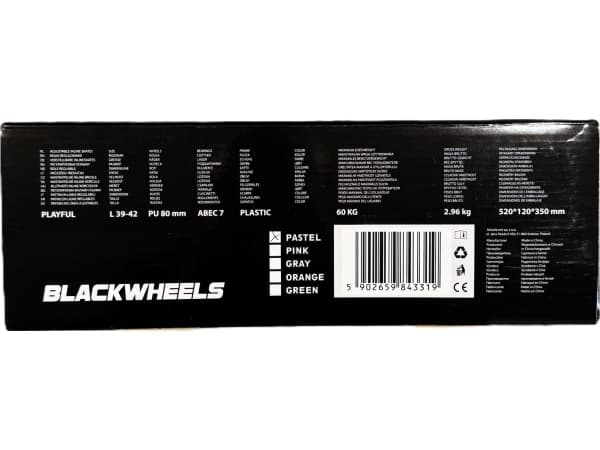 Blackwheels säädettävät Playful Unicorn pastelliväriset rullaluistimet koko 39-42