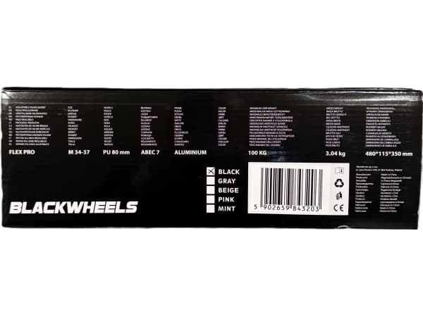 Blackwheels säädettävät rullaluistimet Flex Pro sort koko 35-38