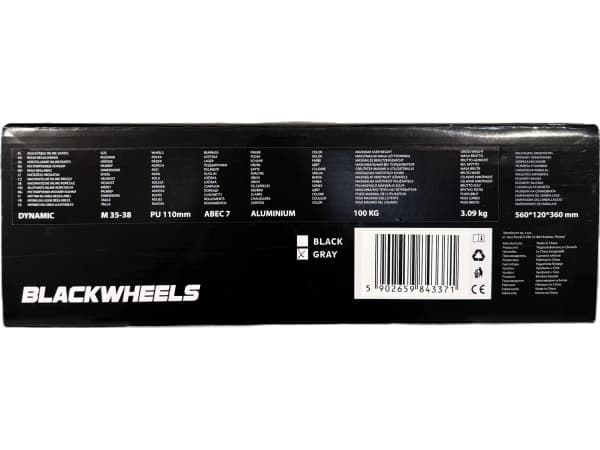 Blackwheels säädettävät pikaluistimet Dynamic harmaa koko 36-39