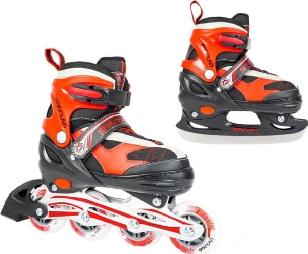 Spartan Sport 2-i-1-skridskor SPARTAN Röd Inliner (30-33)