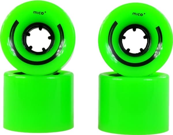 Mico Skateboardhjul i plast 60x45 mm grønn 4 stk (K3597)