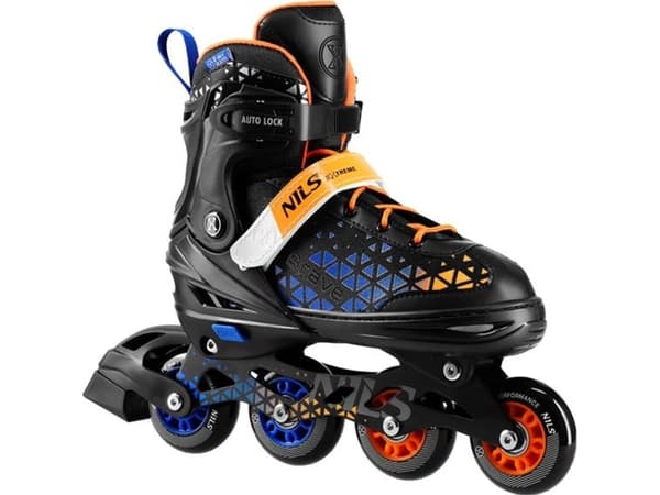 Nils Extreme NH18190A 4-in-1 BRAVE BLUE-ORANGE ROLLERIT KOKO M(34-38) WITH HOCKER BLADES NILS EXTREME NILS EXTREME