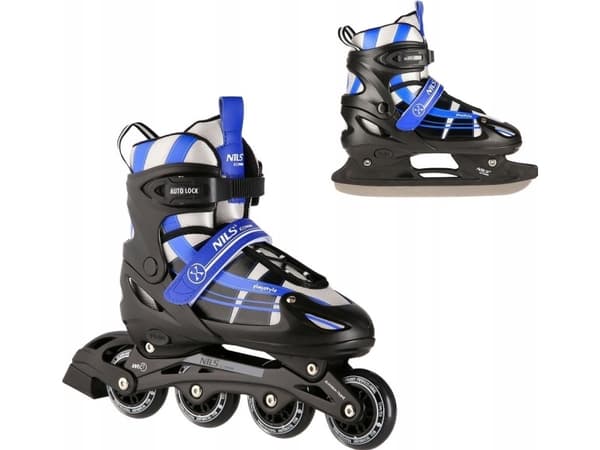 Nils Extreme NH18366A 2in1 GRANITE ROZM.L(39-42) ROLLERS MED HOCKER BLAD NILS EXTREME