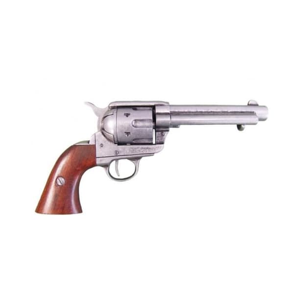 Peacemaker 5½" replik av snurrande pistol i metall och trä, med laddnings- och avtryckarsimulator samt roterande trumma.