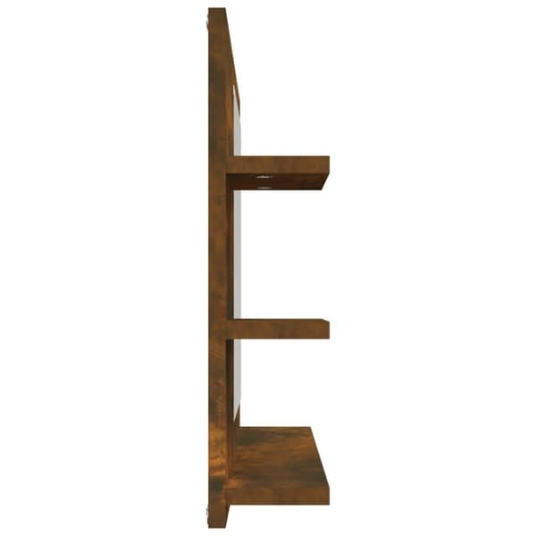 vidaXL Badespeil røkt eik 60x10,5x45 cm konstruert tre