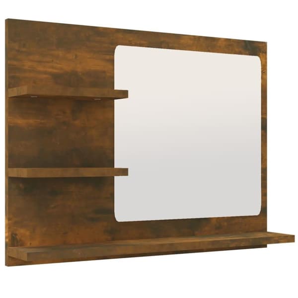 vidaXL Badespeil røkt eik 60x10,5x45 cm konstruert tre