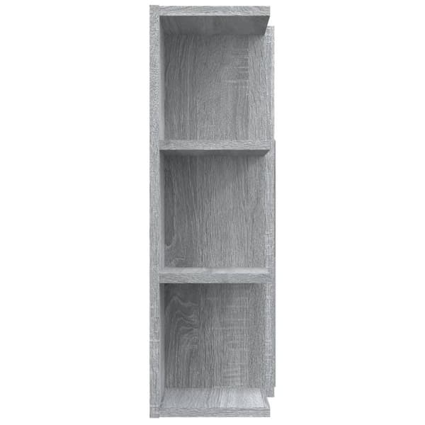 vidaXL Kylpyhuoneen peilikaappi harmaa Sonoma 80x20,5x64 cm puu