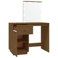 Miniatyrbild 8 av 11: vidaXL Sminkbord med LED Honungsbrun 95x50x133,5 cm massiv furu