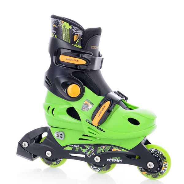 Tempish Inline Skøjter Racer+protectors+helmet Grøn EU 26-29