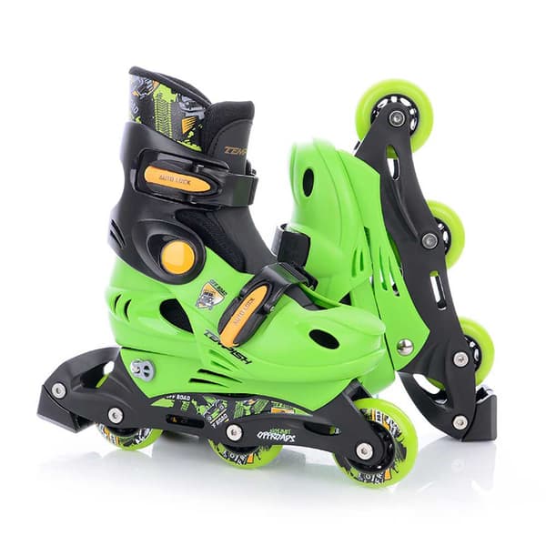 Tempish Inline Skøjter Racer+protectors+helmet Grøn EU 26-29