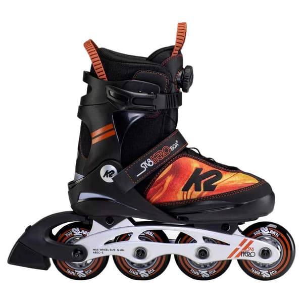K2 Skate Inline Skøjter I Aluminium Sk8 Hero Boa Orange,Sort EU 35-40
