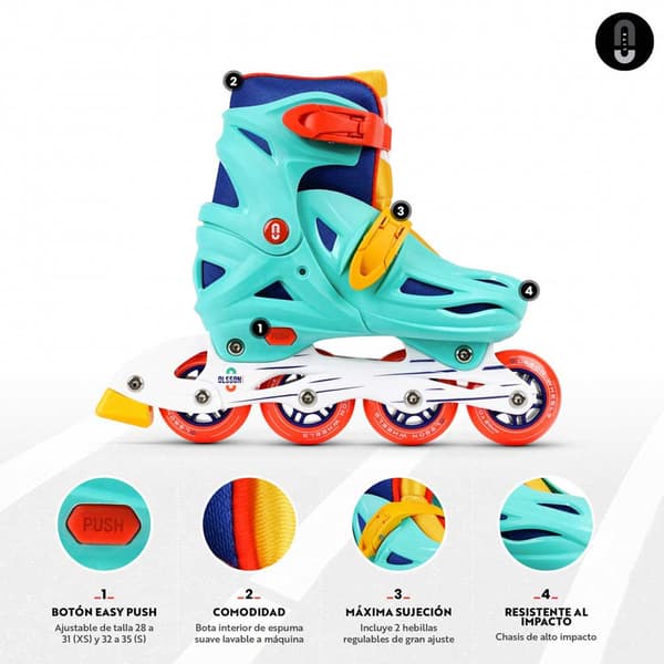Olsson Inline Skøjter Lite Max Flerfarvet EU 32-35