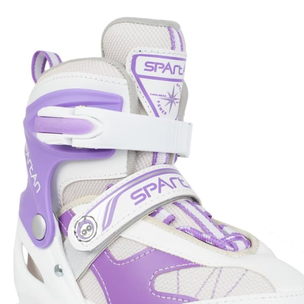 2-i-1 SPARTAN Lila-vita skridskor (30-33)