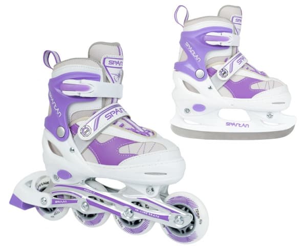 2in1 SPARTAN Purple-White Inliner luistimet (38-41)