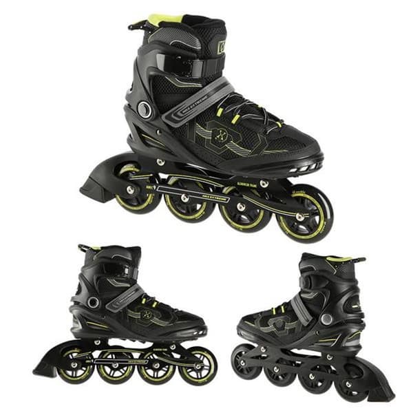 NA9157 SVART OCH GULT STORLEK Rollerblades extrem 40 NILS