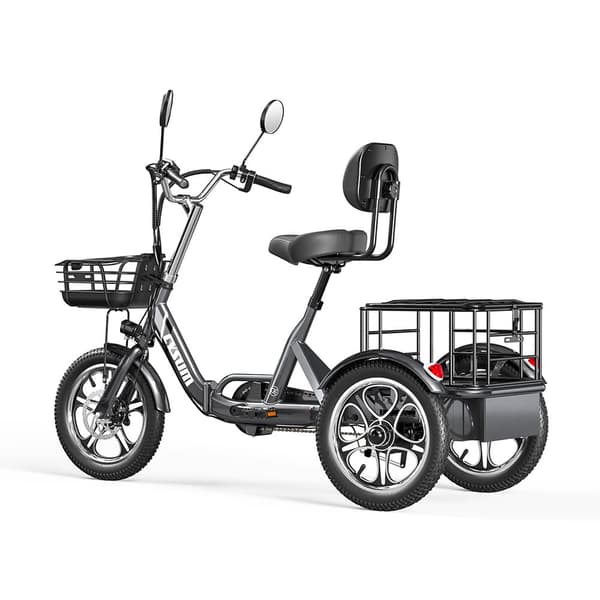 CYSUM T1 Pro Aikuisille Tarkoitettu Sähköinen Kolmipyöräinen 250W Sähköinen Tavarakolmipyörä 48V22Ah Akulla,16 Tuuman Renkaalla Varustettu Polkupyörä