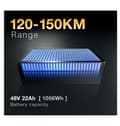 Pikkukuva 9 / 11: CYSUM T1 Pro Aikuisten Sähköpyörä 250W Sähköinen Tavarapyörä 48V22AH Akkukäyttöinen Sähköinen Tavarapyörä Kolmipyöräinen Sähköinen Kolmipyörä