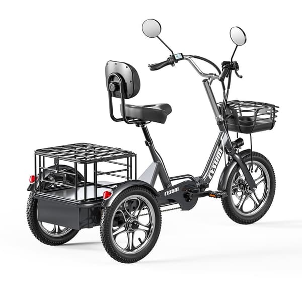 CYSUM T1 Pro Aikuisille Tarkoitettu Sähköinen Kolmipyöräinen Tavara-auto, 250W Sähköinen Kolmipyörä, 48V22Ah Akku, Sähköinen Tavara-auto, Kolmipyörä