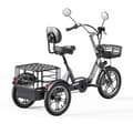 Pikkukuva 3 / 11: CYSUM T1 Pro Aikuisille Tarkoitettu Sähköinen Kolmipyöräinen Tavara-auto, 250W Sähköinen Kolmipyörä, 48V22Ah Akku, Sähköinen Tavara-auto, Kolmipyörä