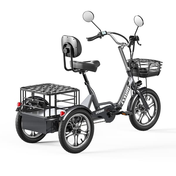 CYSUM T1 Pro Aikuisille Tarkoitettu Sähköinen Kolmipyöräinen Tavara-auto, 250W Sähköinen Kolmipyörä, 48V22Ah Akku, Sähköinen Tavara-auto, Kolmipyörä