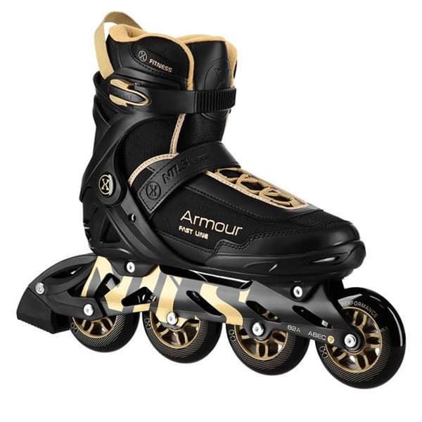 NA22151 ARMOUR RULLSKOR SVARTA OCH GULD STORLEK 43 NILS EXTREME