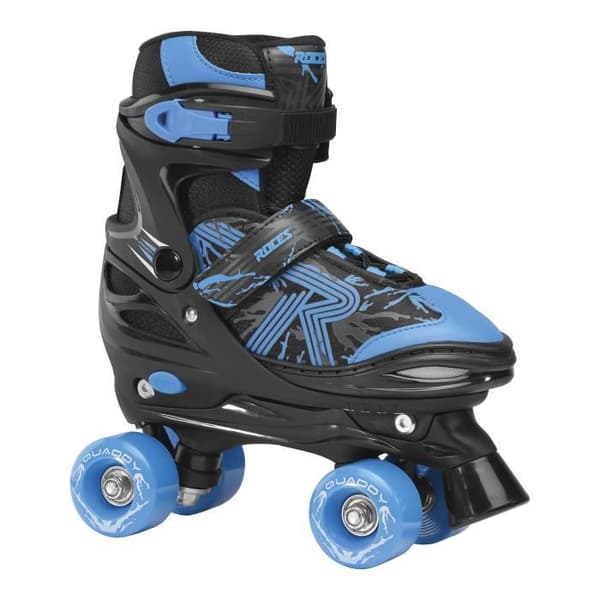 Barnrullskridskor - Roces - Quad Quady 3.0 - Svart/blå - Storlekar 26-29 till 34-37 - Hjul 54x32mm
